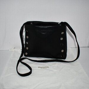 Hammitt Women's Duke Leather Crossbody in Black NWT Details: Made of leather wit